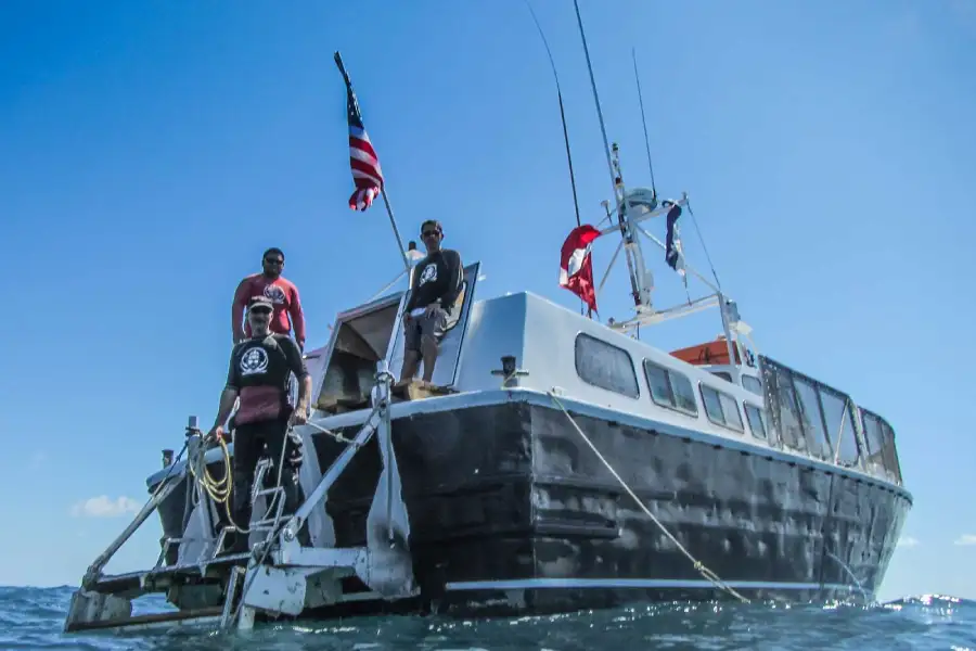 The Diver I swim platform set up for snorkeling