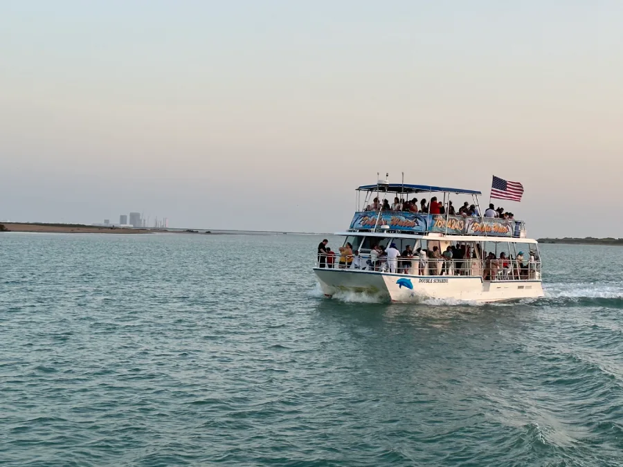Guests watching rocket launch